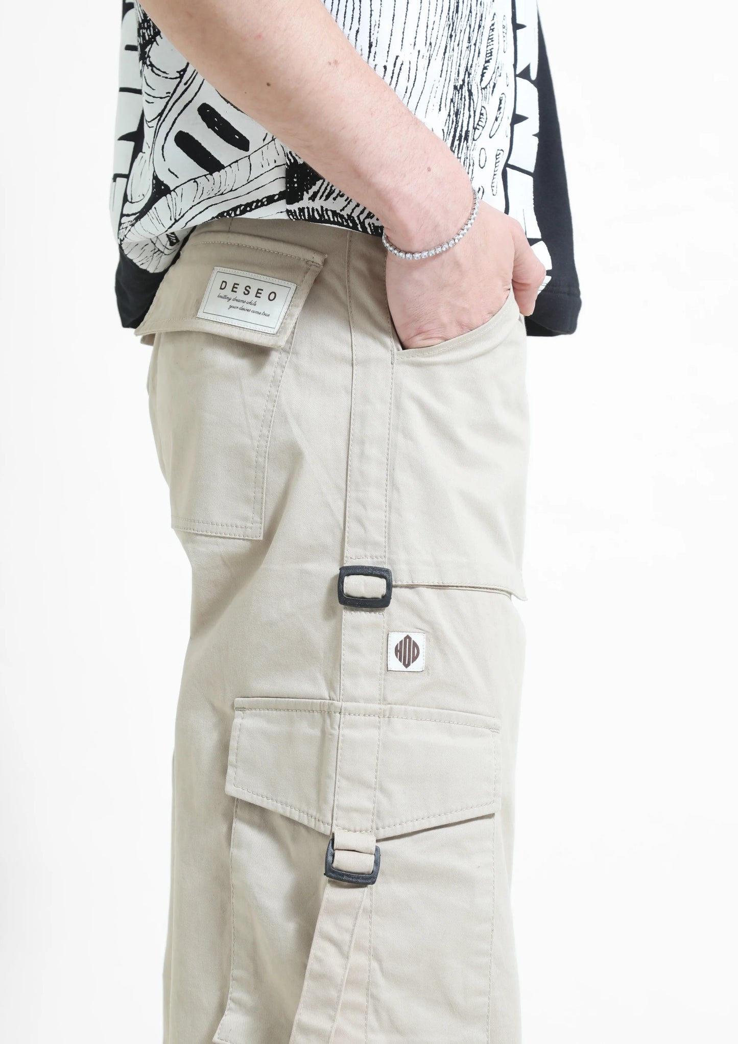 Beige Carpenter Cargos | Unisex